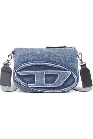 Diesel Camera bag in denim solarizzato Borsa a tracolla Unisex