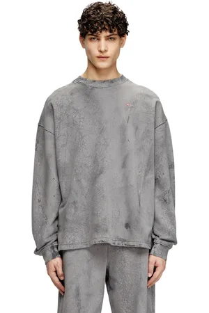 Diesel Felpa effetto marmorizzato e micro logo Felpa Uomo