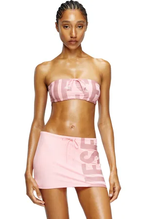 Diesel Bikini top a fascia con maxi logo Reggiseno Donna
