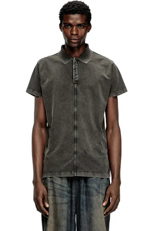 Diesel Polo in jersey effetto denim Polo Uomo