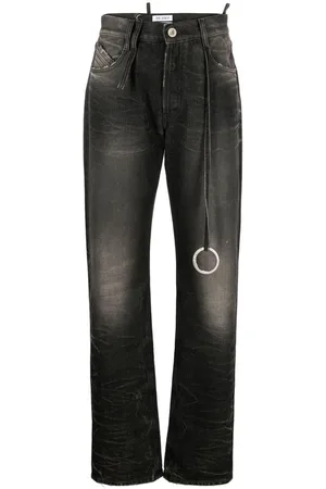 Black Y - Wrangler Wild West Jeans dritti a vita alta lavaggio