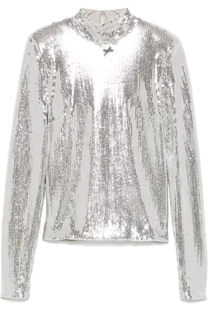 ROTATE | Top con paillettes a collo alto | female | | 34