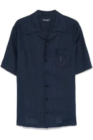 Dolce & Gabbana | Camicia in lino a maniche corte con tasca | male | | 39