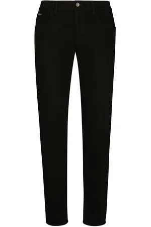 Dolce & Gabbana | Jeans neri classici in cotone elasticizzato | male | | 46