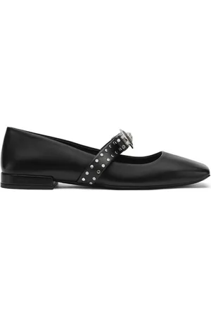 VERSACE | Ballerine Gianni Ribbon in pelle con fiocco con borchie | female | | 36