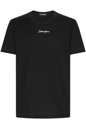 Dolce & Gabbana | T-shirt in cotone con logo in corsivo | male | | 48