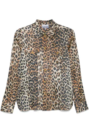 Ganni | Camicia con stampa animalier | female | | 38