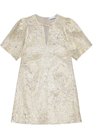 Ganni | Abito corto con pattern dorato | female | | 36