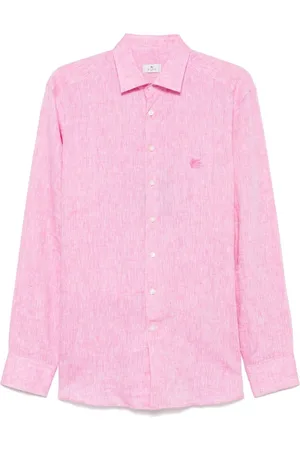 Etro | Camicia in lino con ricamo logo | male | | 39