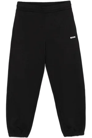 Msgm | Pantaloni tuta in cotone con logo bianco | male | | L
