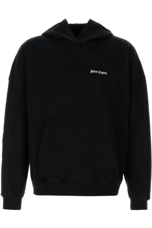 Palm Angels | Felpa nera con cappuccio con logo bianco | male | | L
