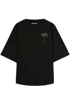Palm Angels | T-shirt in cotone con stampa palma e logo | male | | S