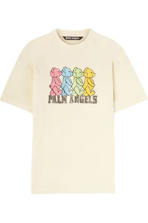 Palm Angels | T-shirt avorio con stampa orsi frontale | male | | M