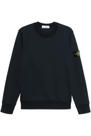 Stone Island | Felpa in cotone girocollo con logo | male | | XXL