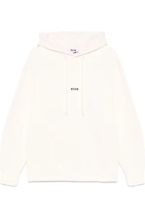 Msgm | Felpa in cotone con cappuccio e logo nero | male | | L