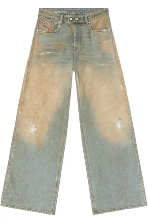 Diesel | Jeans a palazzo con effetto comsumato | female | | 27