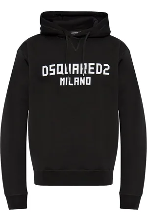 Dsquared2 | Felpa in cotone con cappuccio e logo bianco | male | | L