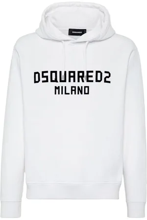 Dsquared2 | Felpa in cotone con cappuccio e logo nero | male | | M