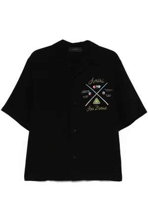 AMIRI | Camicia nera a maniche corte con stampa | male | | L