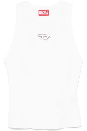 Diesel | Top canotta bianca con logo cut-out | female | | M