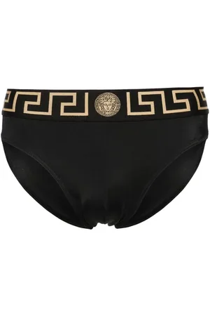 VERSACE | Slip mare in poliammide stretch con motivo greca | male | | 3