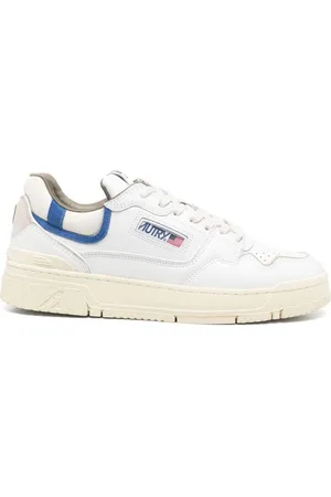 Autry | Sneakers CLC in pelle di vitello bianca con inserti blu | male | | 40