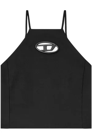 Diesel | Top canotta nera con logo cut-out | female | | 40