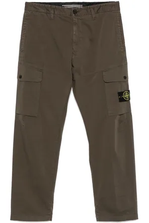 Stone Island | Pantaloni verdi con tasche laterali | male | | 33