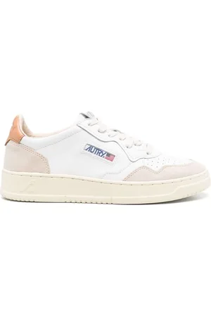 Autry | Sneakers Medalist bianca e arancione con camoscio | male | | 40