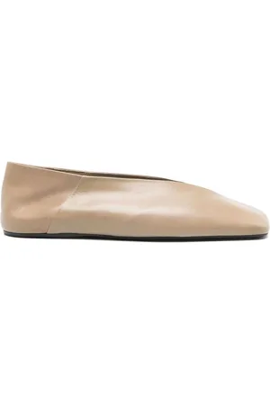 Jil Sander | Ballerine basse in pelle color sabbia | female | | 36