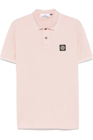 Stone Island | Polo in cotone nero a maniche corte con righe | male | | L