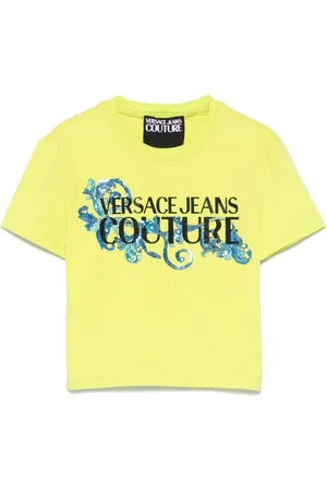 VERSACE | T-shirt gialla con stampa grafica | female | | S