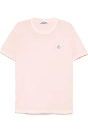Stone Island | T-shirt scuro in cotone con ricamo logo | male | | S
