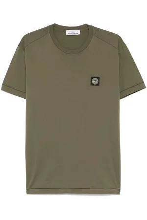 Stone Island | T-shirt in cotone con ricamo logo | male | | L