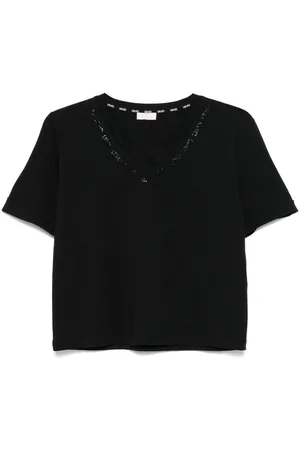 Liu Jo | T-shirt nera con scollo a V | female | | L
