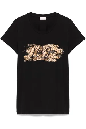 Liu Jo | T-shirt nera con logo tipo | female | | L