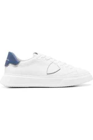 Philippe model | Sneakers Temple Veau in pelle di vitello bianca e blu | male | | 40