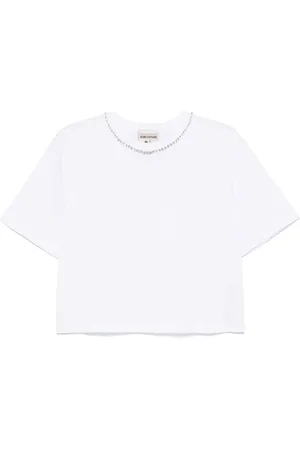 SEMICOUTURE | T-shirt in cotone con inserti | female | | L