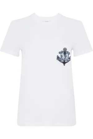 Max Mara | T-shirt Acacia in cotone con ancora ricamata | female | | L