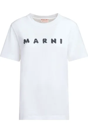 Marni | T-shirt bianca con logo | female | | 36