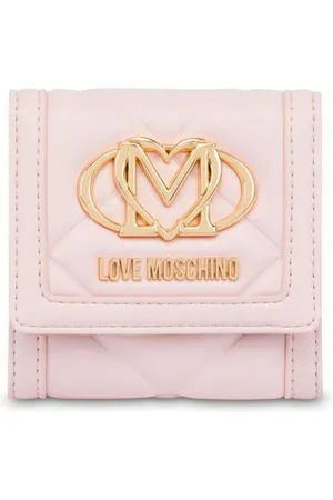 Moschino | Portafoglio trapuntato in ecopelle con logo | female | | UNI