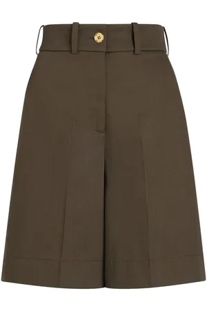 Patou | Pantaloni corti casual marroni a vita alta | female | | 38
