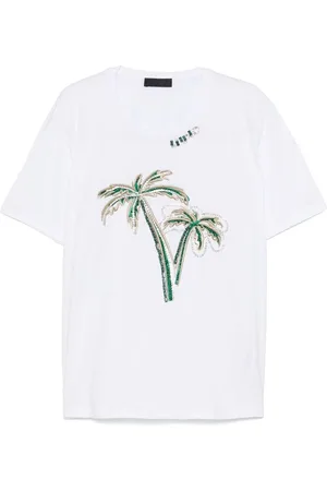 Liu Jo | T-shirt in cotone con palme con strass | female | | 42