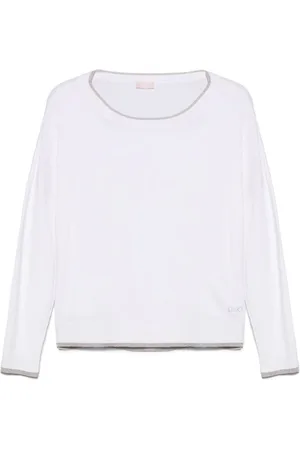 Liu Jo | Maglia bianca girocollo con rifiniture | female | | M