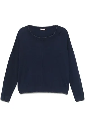 Liu Jo | Maglia navy girocollo con rifiniture | female | | M