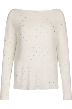 Liu Jo | Maglia in cotone a coste con strass | female | | L