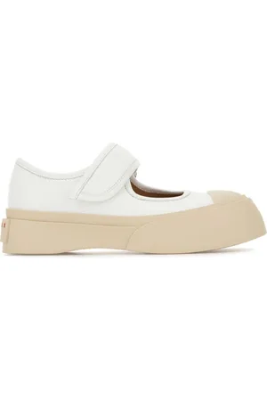 Marni | Sneakers bianche a bambola con suola in gomma naturale | female | | 35