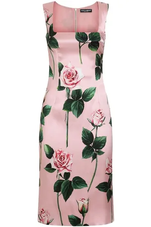 Dolce & Gabbana | Abito cipria con stampa florelae | female | | 42