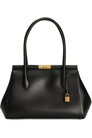 Dolce & Gabbana | Borsa di pelle nera con ciondolo dorato | female | | UNI