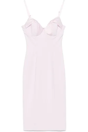 Elisabetta Franchi | Abito midi chiaro a tubino con spacco sul retro | female | | 44